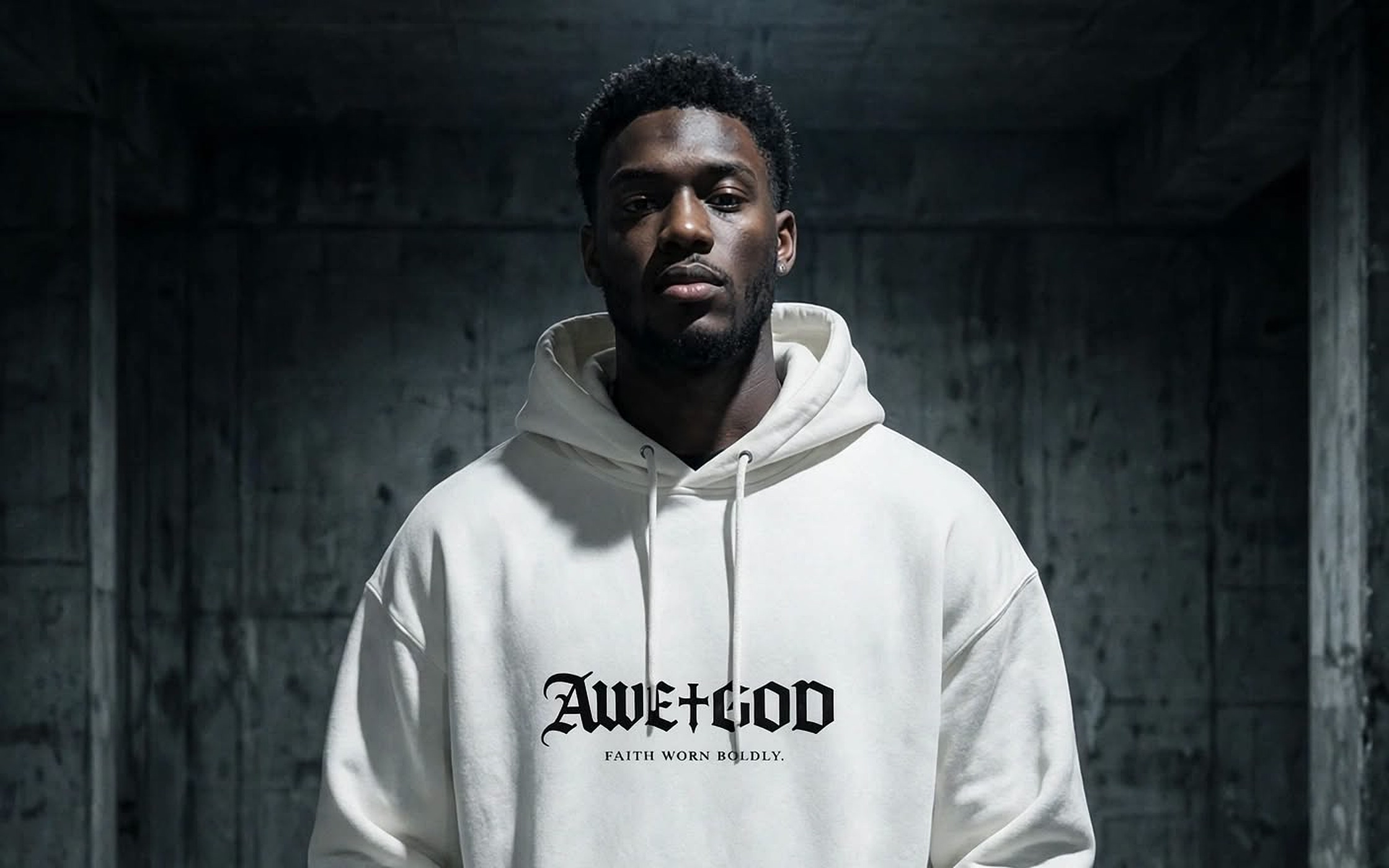 Cross Hoodie, White